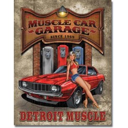 Placa metalica - Legends - Muscle Car Garage - 30x40 cm